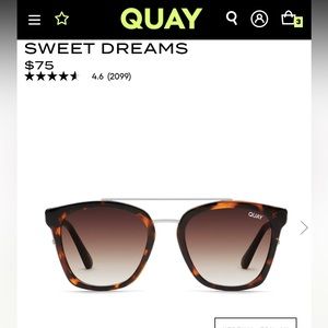 Women’s quay sweet dreams sunglasses.